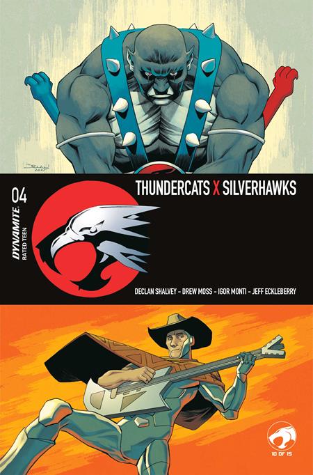 Preorder By 06/15 ~ THUNDERCATS X SILVERHAWKS #4 CVR A DECLAN SHALVEY VAR