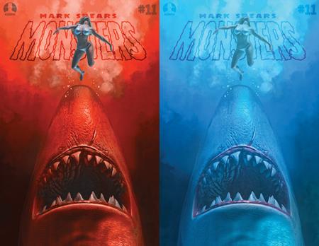 MARK SPEARS MONSTERS #11 CVR B MARK SPEARS SHARK ATTACK JAWS HOMAGE HOLOFOIL FLIP COVER VAR ~ IN SHOP 07/01