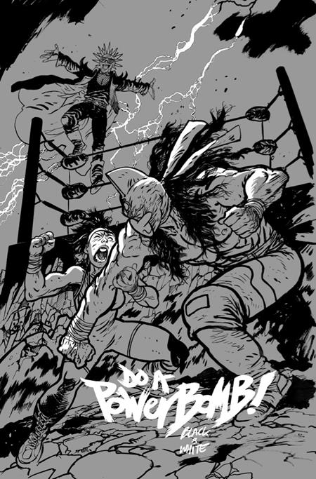 Preorder By 06/15 ~ DO A POWERBOMB BLACK AND WHITE #1 (OF 3) CVR C DANIEL WARREN JOHNSON VAR