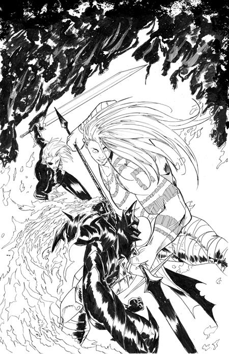 Preorder By 06/29 ~ FIREBORN #4 CVR C INC 1:25 PATRICK MULHOLLAND B&W VIRGIN VAR