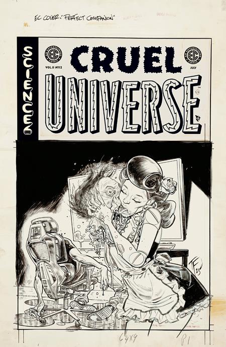Preorder By 06/08 ~ EC CRUEL UNIVERSE 2 #12 (OF 12) CVR D INC 1:20 TOM FOWLER B&W ARTIST EDITION VAR