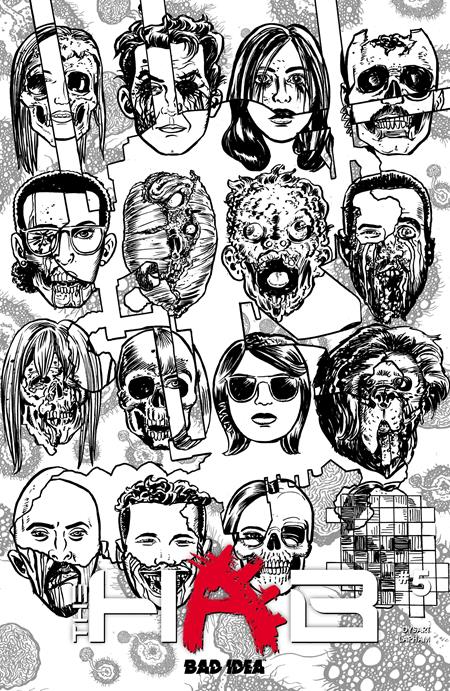 Hab #5 (Of 6) Cover D David Lapham Bw Infected Skulls Variant