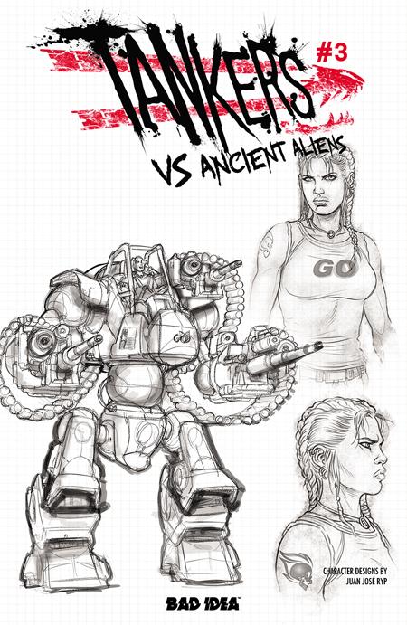 Preorder By 07/20 ~ TANKERS VS ANCIENT ALIENS # 3 (OF 4) CVR C JUAN JOSE RYP DESIGN VAR