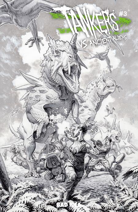 Preorder By 07/20 ~ TANKERS VS ANCIENT ALIENS # 3 (OF 4) CVR D INC 1:20 LEWIS LAROSA BW VAR
