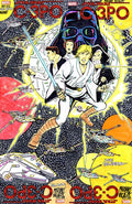 Preorder By 07/06 ~ DF MARVEL COMICS COMMISSIONED COVER ART FOUR PIECE BLANK VARIANT CONNECTING SET  SIGNED AND REMARKED BY MARIANO NICIEZA AND JOE DELBEATO WITH A CLASSIC STAR WARS #1 HOMAGE SKETCH