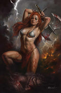 Preorder By 07/13 ~ RED SONJA SHE DEVIL WITH A SWORD #4 CVR F LUCIO PARRILLO METAL PREMIUM VAR