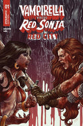 Preorder By 07/13 ~ VAMPIRELLA VS RED SONJA RED CITY #1 CVR B DIEGO YAPUR VAR