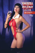 Preorder By 07/13 ~ VAMPIRELLA VS RED SONJA RED CITY #1 CVR C COSPLAY VAMPIRELLA IVYCOSPLAY VAR
