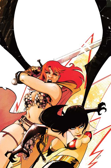 Preorder By 07/13 ~ VAMPIRELLA VS RED SONJA RED CITY #1 CVR K INC 1:20 SEBASTIAN PIRIZ VIRGIN VAR
