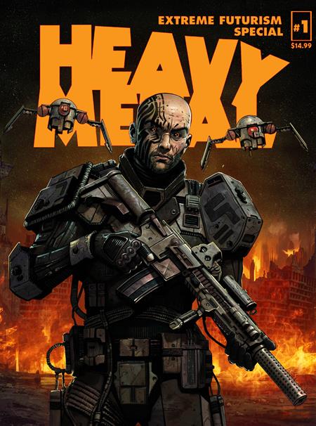 Preorder By 07/06 ~ HEAVY METAL MAGAZINE SPECIAL EXTREME FUTURISM #1 CVR B SEDAT OEZGEN CARLOS CABRERA VAR (MR)