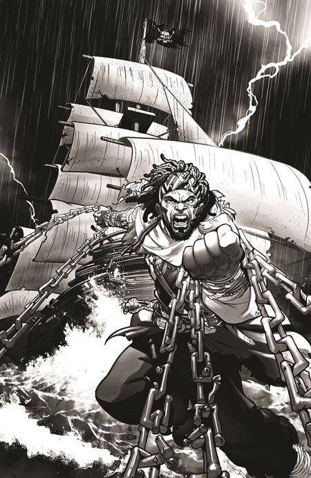 Shaquille Oneal Presents Vengeance Unchained The Legend Of Black Caesar #1 (Of 5) Cover H Inc 1:20 Ray Anthony Height B&W Sketch Variant