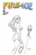 Fire And Ice #5 Cover F Inc 1:10 Joseph Michael Linsner Line Art Variant