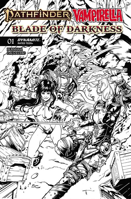 Pathfinder Vampirella Blade Of Darkness #1 Cover H Inc 1:10 Steven Cummings Line Art Variant