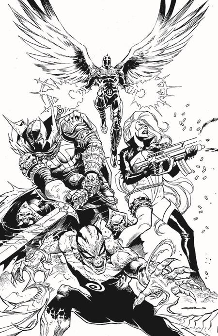 Spawn Scorched #56 Cover B Yildiray Cinar B&W Virgin Variant