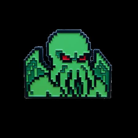 Titan Merch Original Gaming 8 Bit Cthulhu Enamel Pin Badge