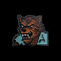 Titan Merch Original Gaming 8 Bit Werewolf Enamel Pin Badge