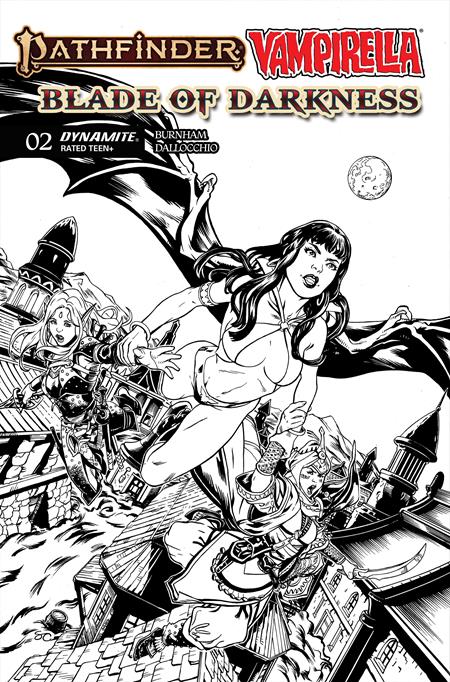 Pathfinder Vampirella Blade Of Darkness #2 Cover F Inc 1:10 Steven Cummings Line Art Variant