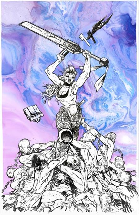 Chainkata #1 Cover H Inc 1:100 Daniel Warren Johnson Raw Art Variant