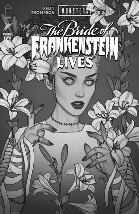 Universal Monsters The Bride Of Frankenstein Lives #2 (Of 4) Cover D Inc 1:25 Jenny Frison Classic Horror B&W Variant