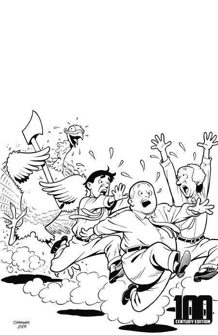 Three Stooges Thankstooging #1 (One Shot) Cover E Eric Shanower Century Ltd B&W Variant