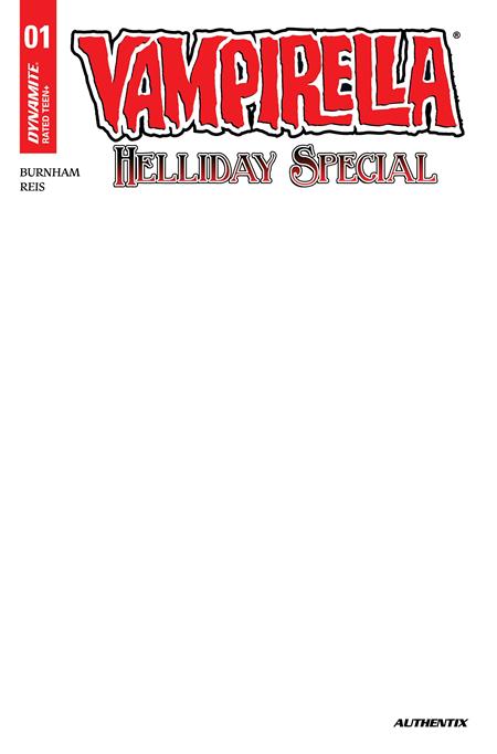 Vampirella Helliday Special 2026 #1 (One Shot) Cover D Blank Authentix Variant