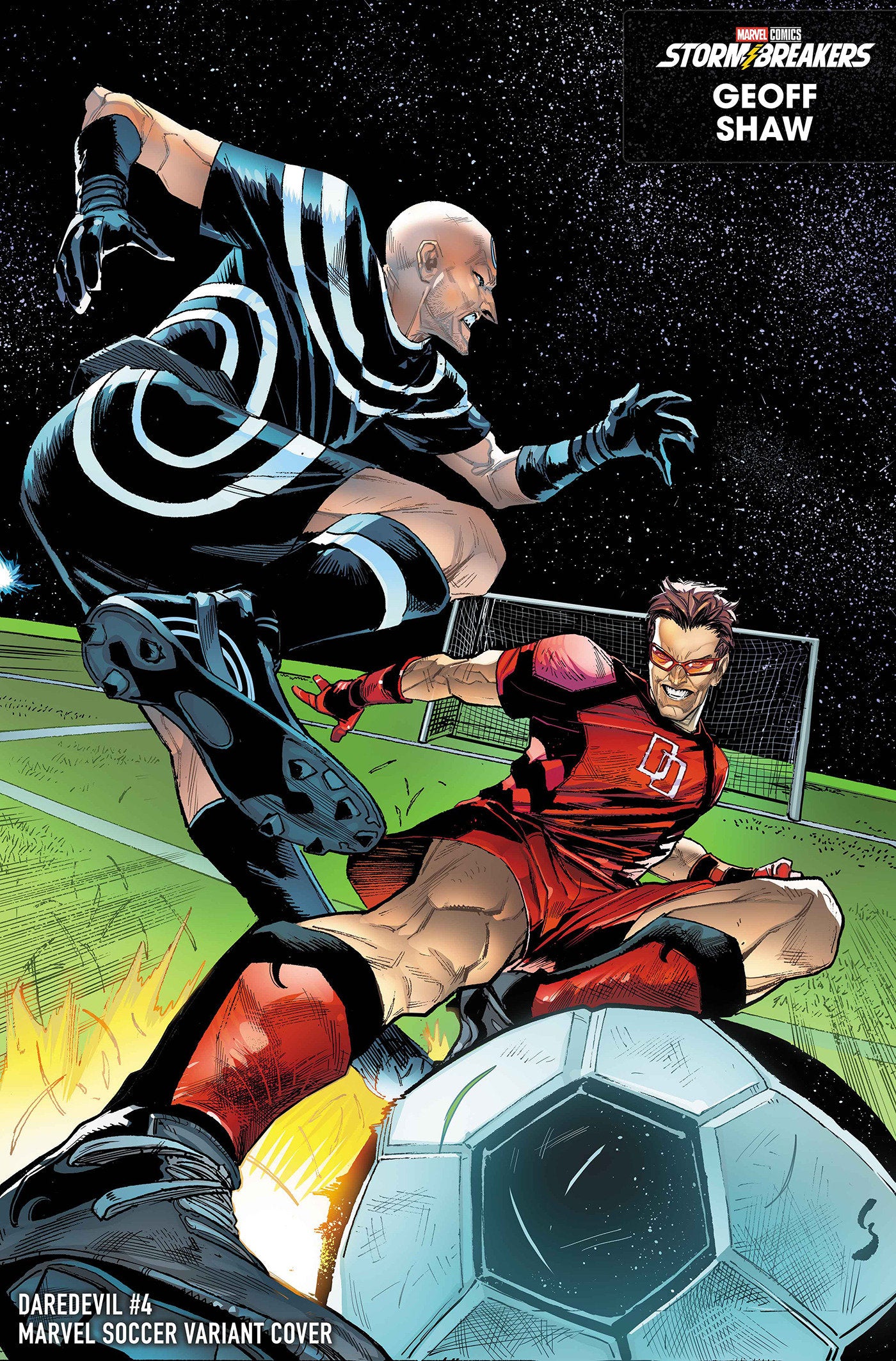 Preorder By 06/08 ~ DAREDEVIL #4 GEOFF SHAW MARVEL SOCCER VARIANT