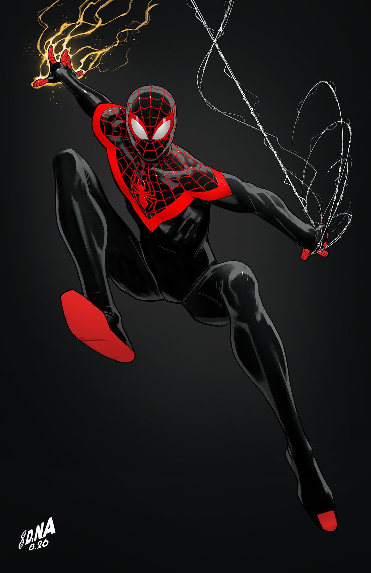 MILES MORALES: SPIDER-MAN #5 DAVID NAKAYAMA COLOR BLOCK BLACK VIRGIN 1:50 VARIANT