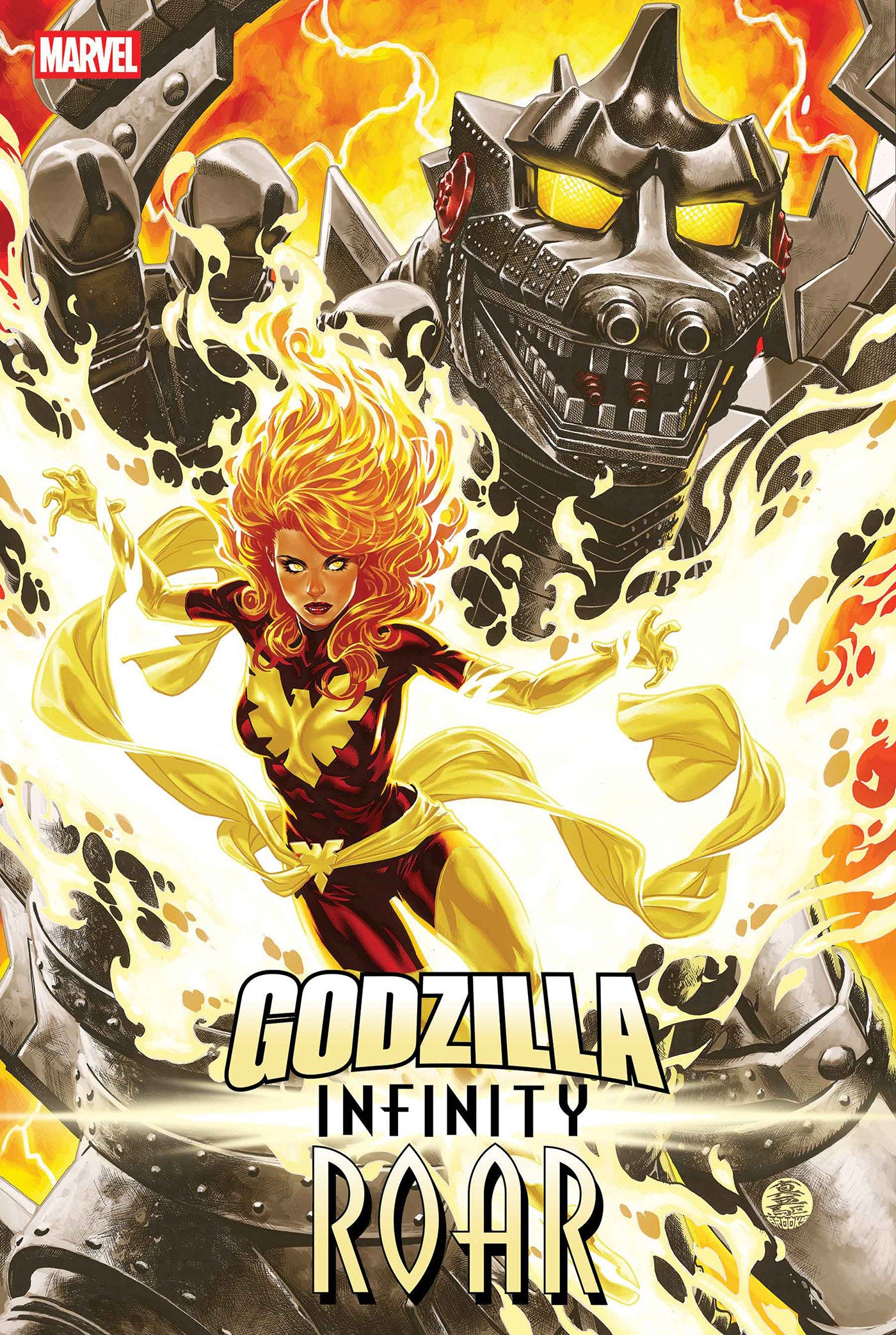 Preorder By 5/4/2026 ~ GODZILLA: INFINITY ROAR #5 MARK BROOKS COSMIC VARIANT