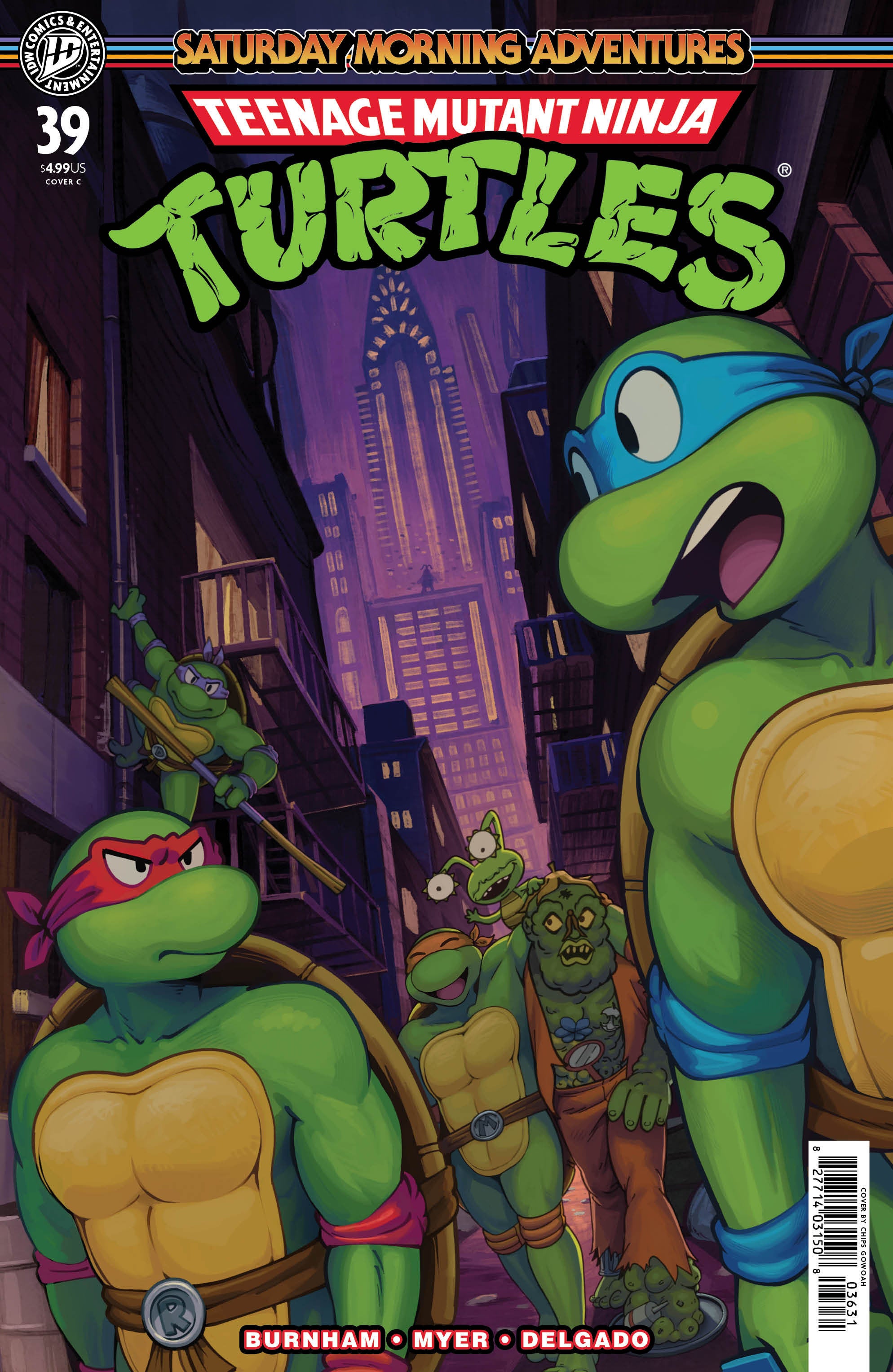 Preorder By 06/22 ~ Teenage Mutant Ninja Turtles: Saturday Morning Adventures #39 Variant C (GoWOAH)