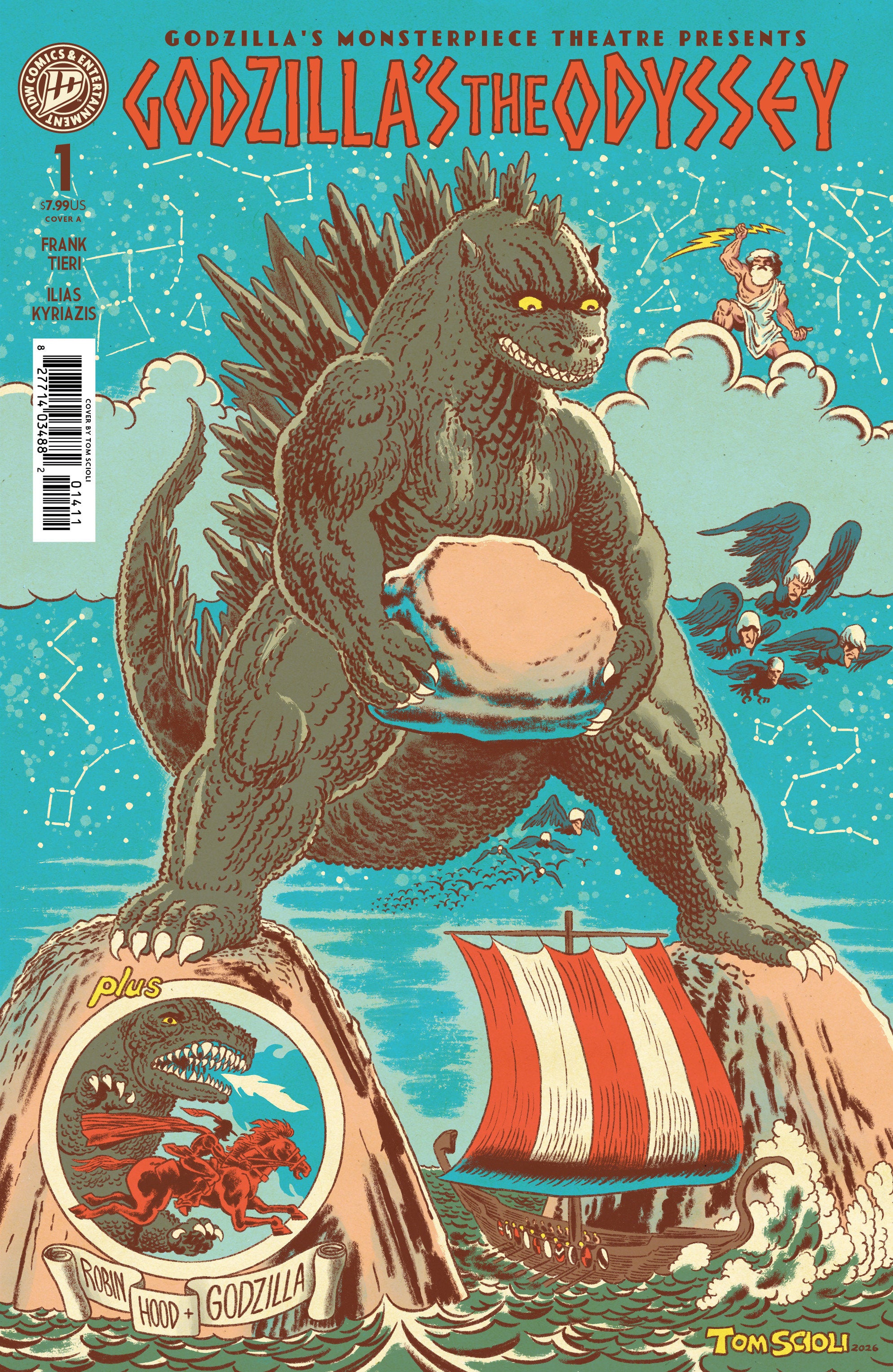 Preorder By 5/4/2026 ~ Godzillaƒ??s Monsterpiece Theatre Presents: Godzillaƒ??s The Odyssey Cover A (Scioli)