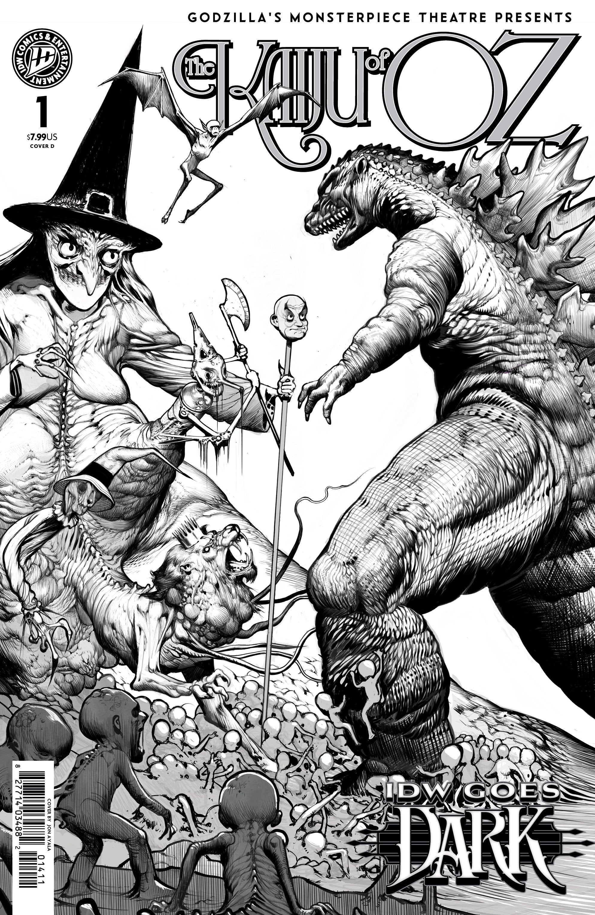 Godzillas Monsterpiece Theatre Presents: The Kaiju of Oz Variant D (Ayala IDW Goes Dark Variant)