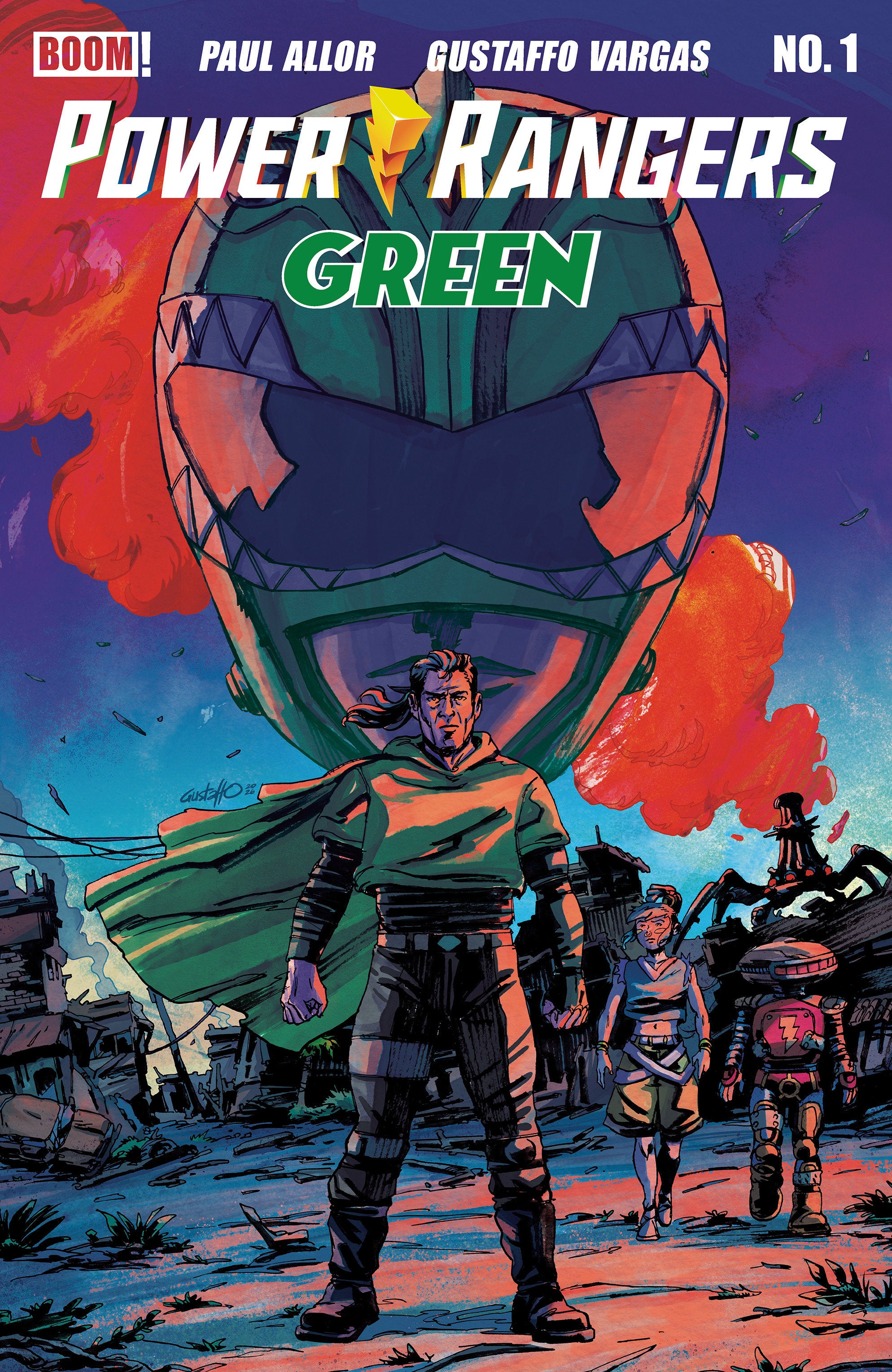 Preorder By 06/22 ~ Power Rangers Green #1 B Variant (Dressed, Vargas)