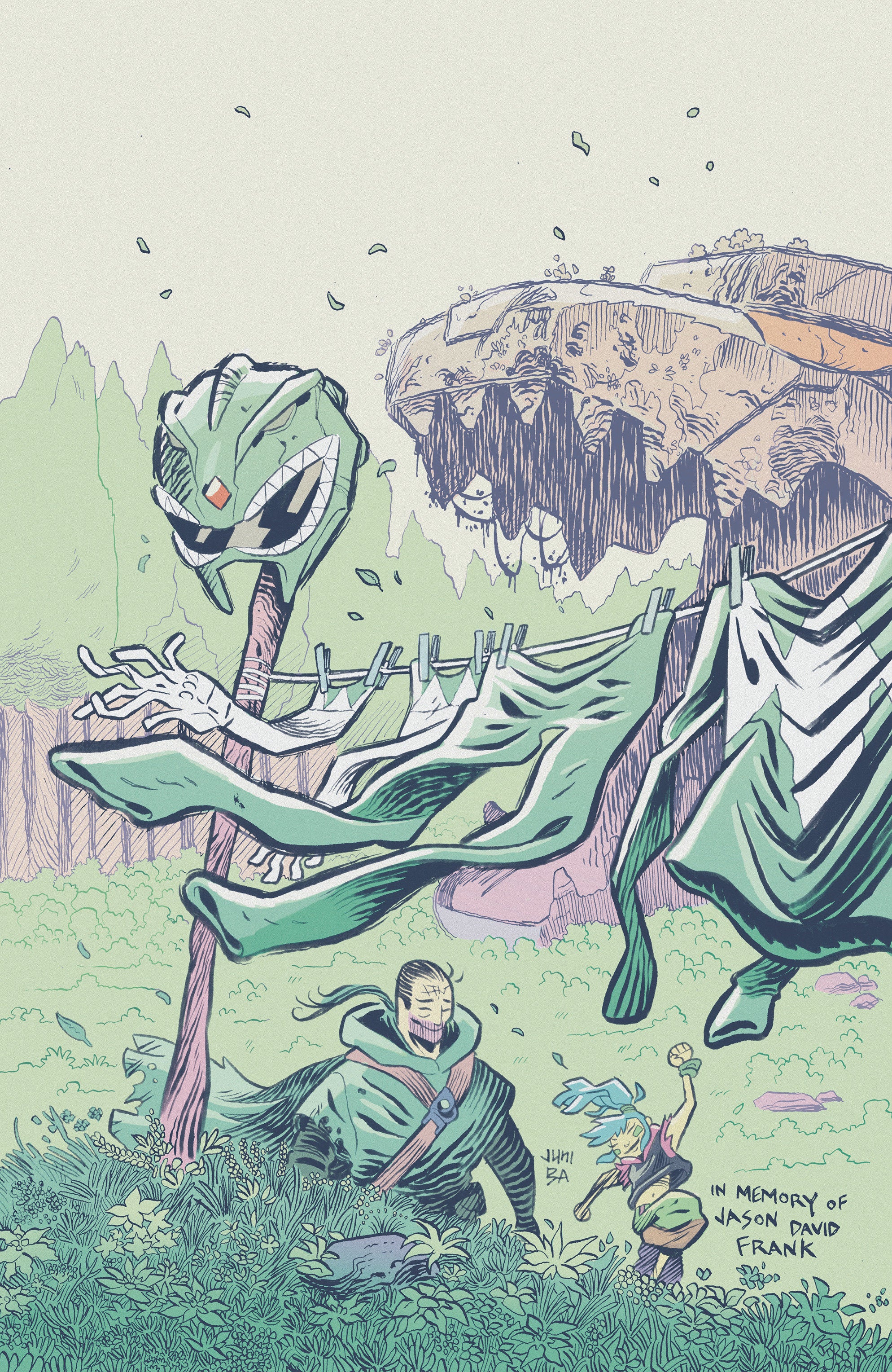 Preorder By 06/22 ~ Power Rangers Green #1 H 1:20 INCV Variant (Full Art, Ba)