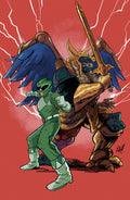 Preorder By 06/22 ~ Power Rangers Green #1 K 1:75 INCV Variant (Full Art, Henderson)