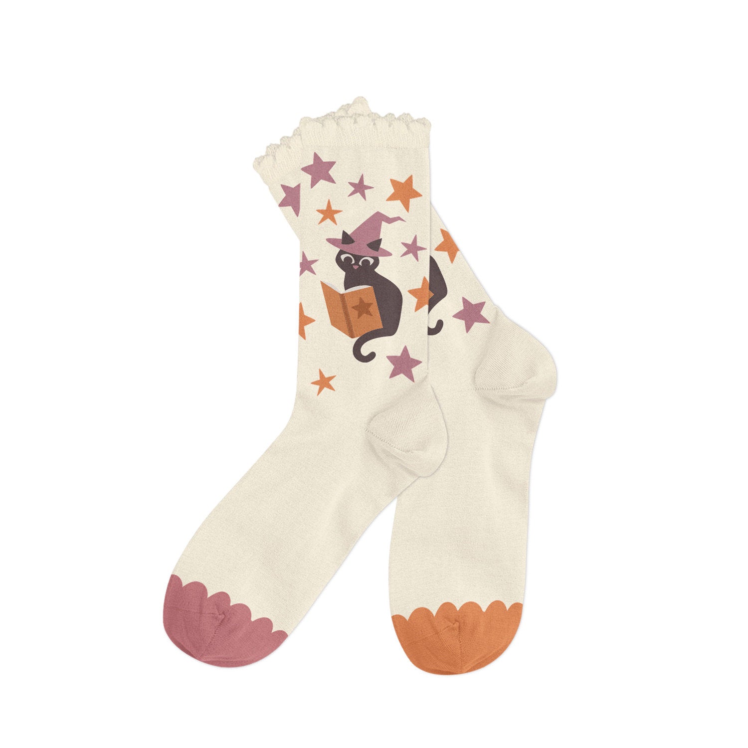 Preorder By 06/08 ~ Witchy Cat Socks - Small