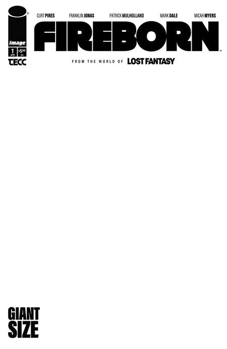 FIREBORN #1 CVR E BLANK SKETCH VAR ~ IN SHOP NOW