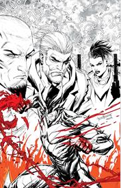 FIREBORN #1 CVR L TYLER KIRKHAM BLACK & WHITE & BLOOD VIRGIN VAR ~ IN SHOP NOW!!