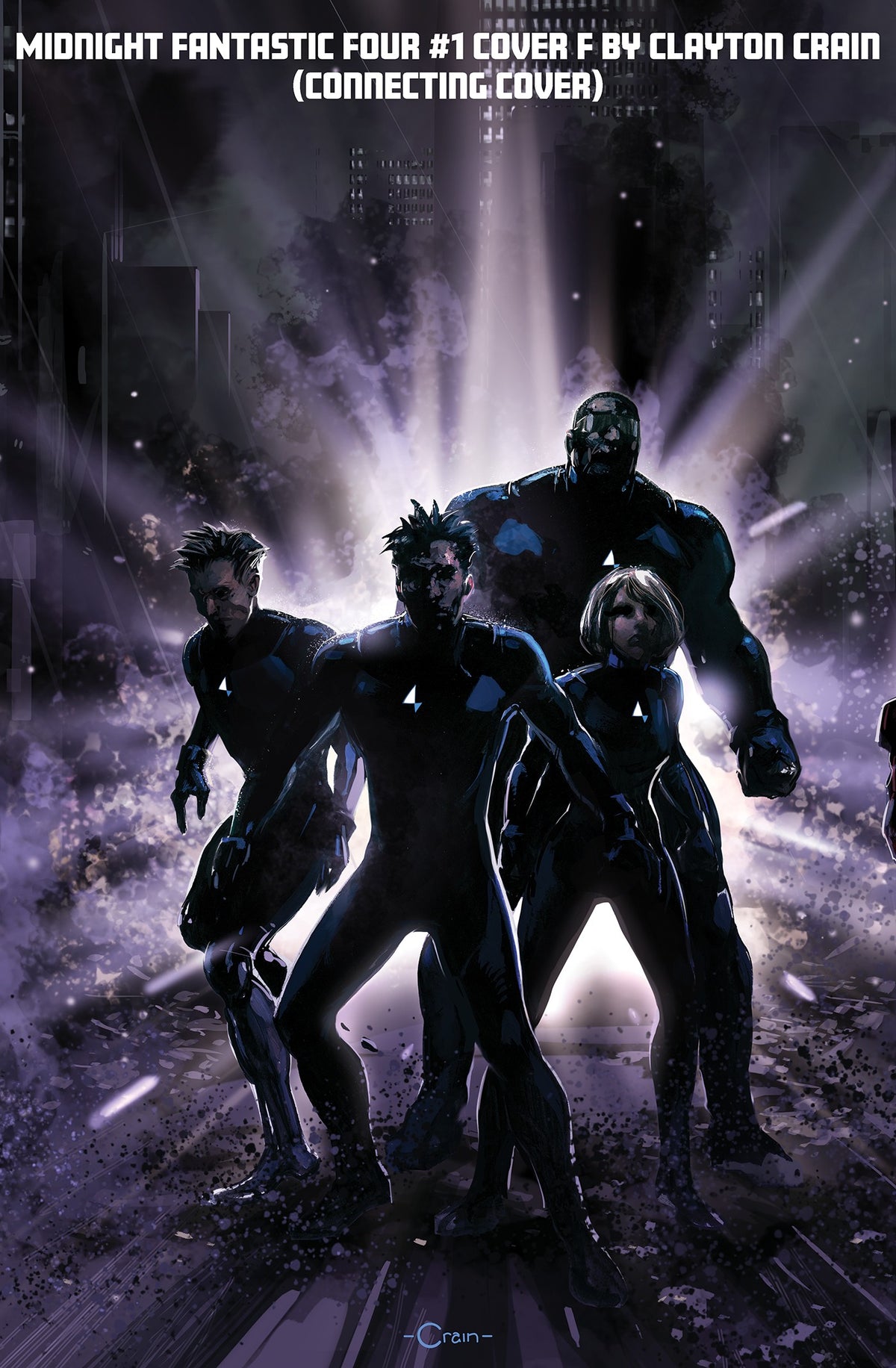 Midnight Fantastic Four #1 Clayton Crain Cover F 3-Part Connecting Variant