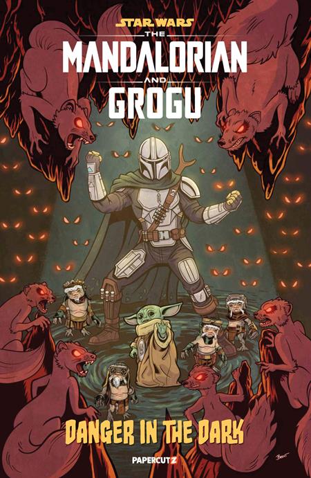 PREORDER BY 06/29 ~ STAR WARS THE MANDALORIAN AND GROGU DANGER IN THE DARK (ONE-SHOT) CVR A BRENT SCHOONOVER ~ IN SHOP 07/22